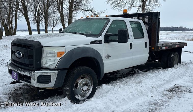 2012 Ford F450 Crew Cab flatbed truck - DT6457