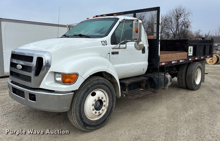 2007 Ford F650 Super Duty XL dump flatbed pickup truck - FG1583