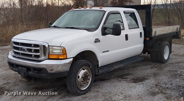 2000 Ford F550 Super Duty Crew Cab flatbed truck - FK0872