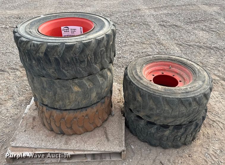 (5) Bobcat 12-16.5 tires and wheels - DW5160