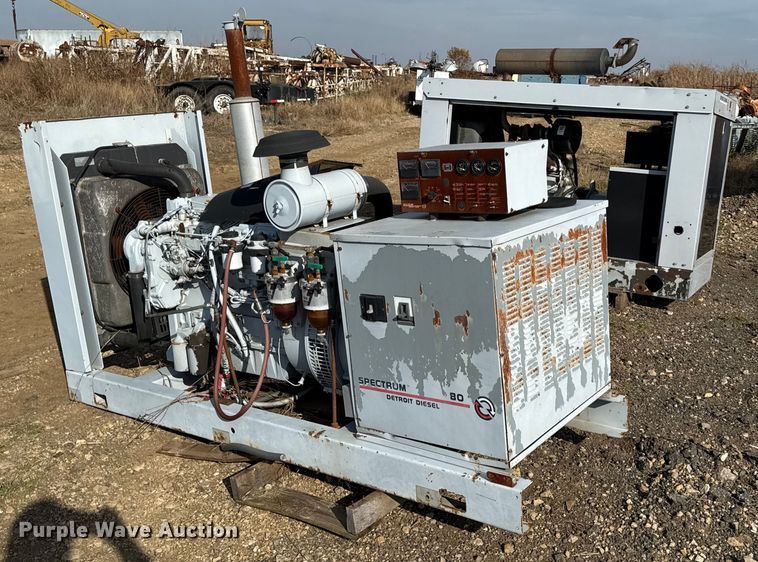 (3) Detroit Diesel Spectrum 80 generators  - DY8444