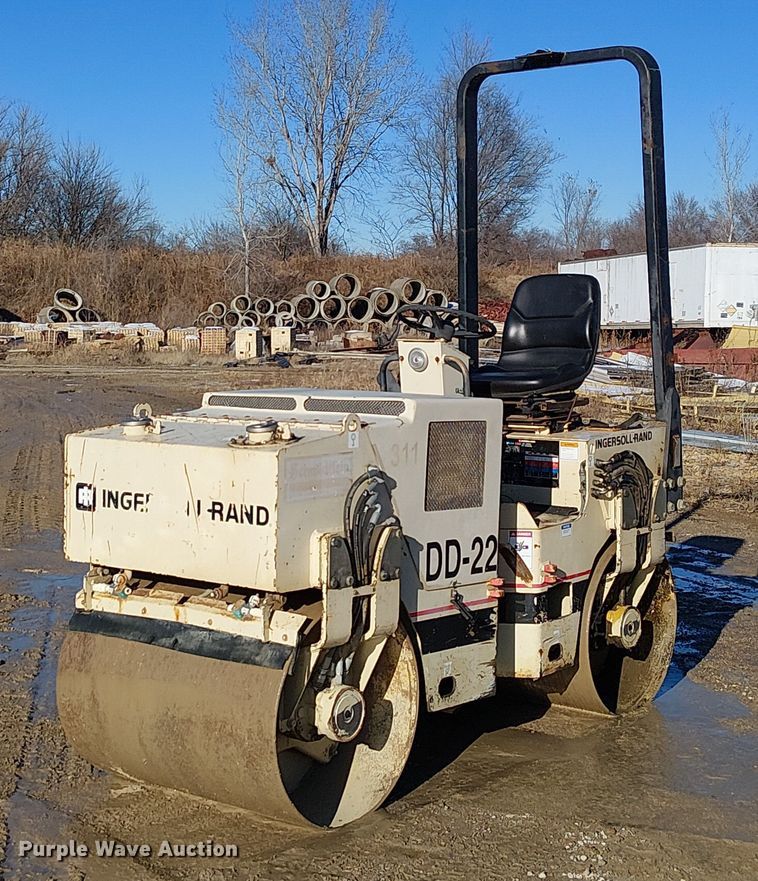 1995 Ingersoll Rand DD-22 double drum vibratory roller - FK0757