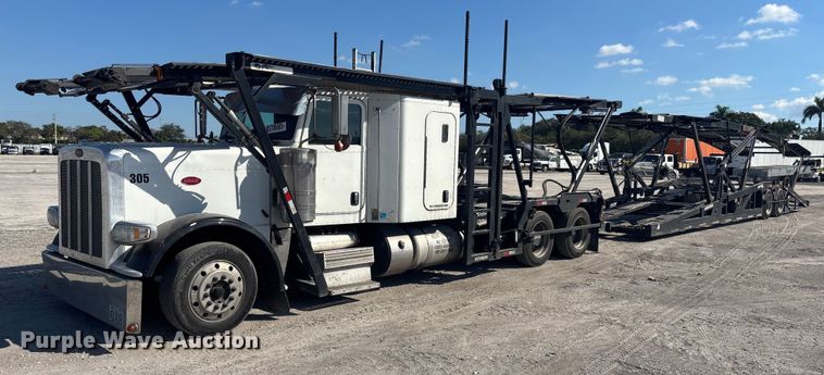 2014 Peterbilt 388 car carrier truck with car carrier trailer - YA1261