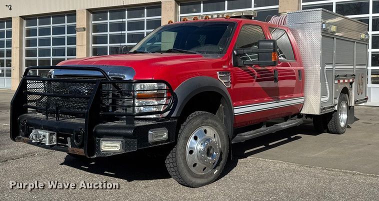 2010 Ford F550 crew cab pumper fire truck - ET4107