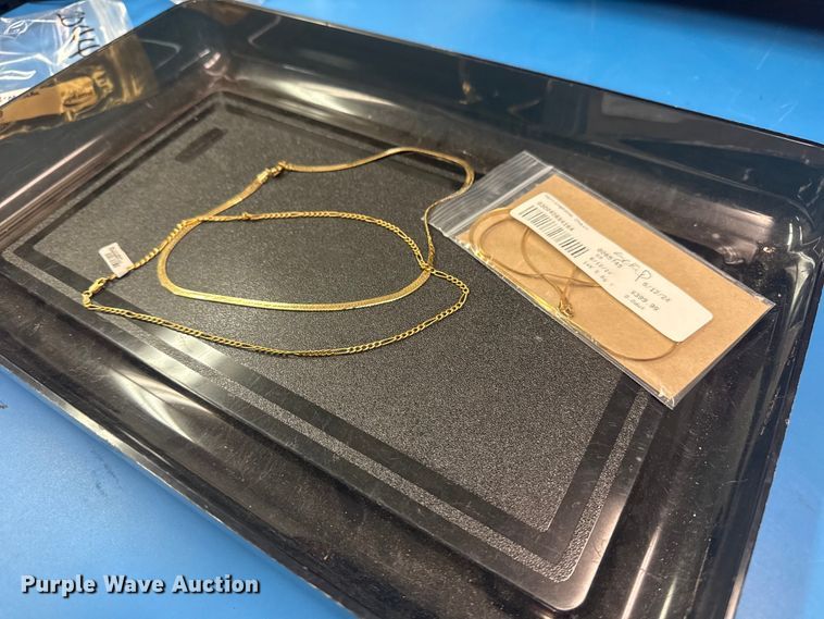 (3) 14k gold necklaces  - FB8572