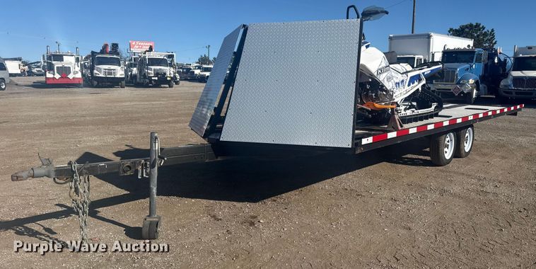 Shop built equipment trailer with (2) Ski-Doo snowmobiles - EG1928