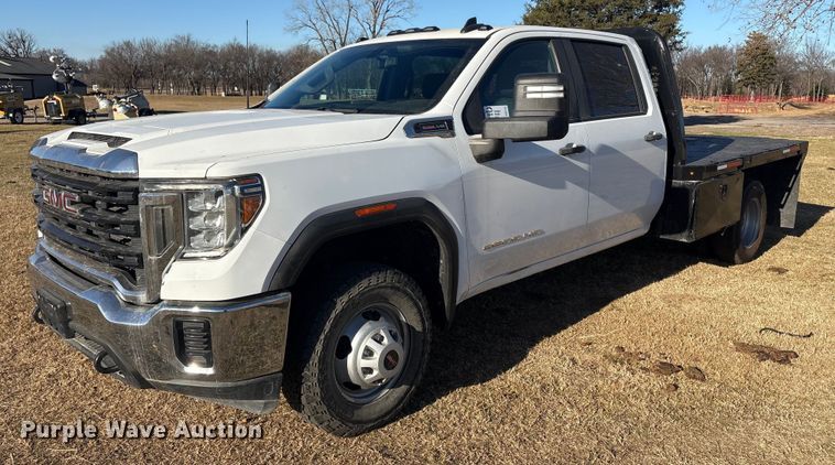 2020 GMC Sierra 3500HD Crew Cab flatbed pickup truck - FI0116
