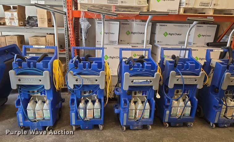 (4) Hillyard C3 cleaning carts - DZ3729