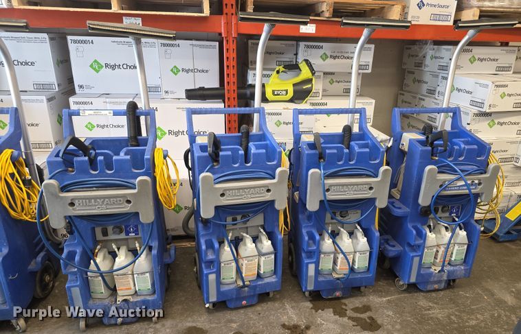 (4) Hillyard C3 cleaning carts - DZ3731