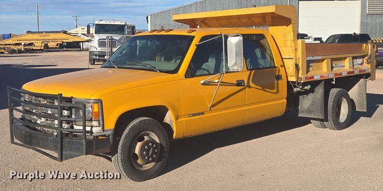 1996 Chevrolet 3500 Crew Cab dump bed pickup truck - ES2725