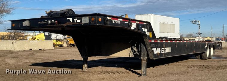 2007 Trail-Eze TE70HT48 drop deck hydraulic tail equipment trailer - ET4327