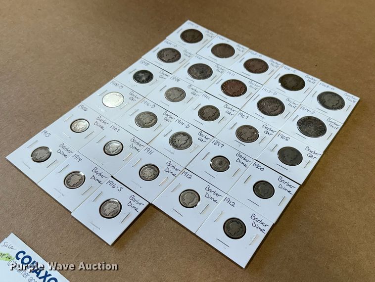 (28) Silver Barber coins - EU4034