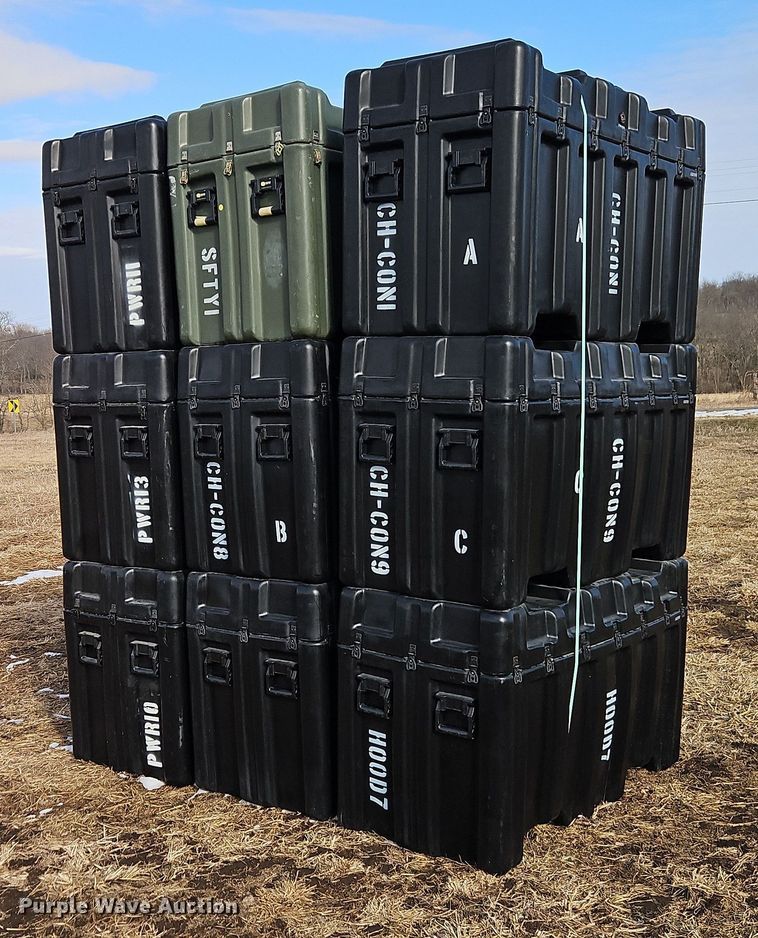 (9) Pelican Hardigg weather proof containers - FN5538
