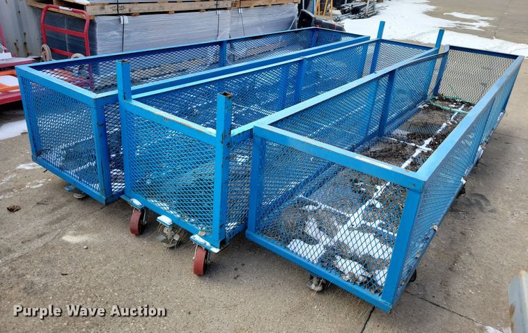 (3) metal storage bins - NO9919