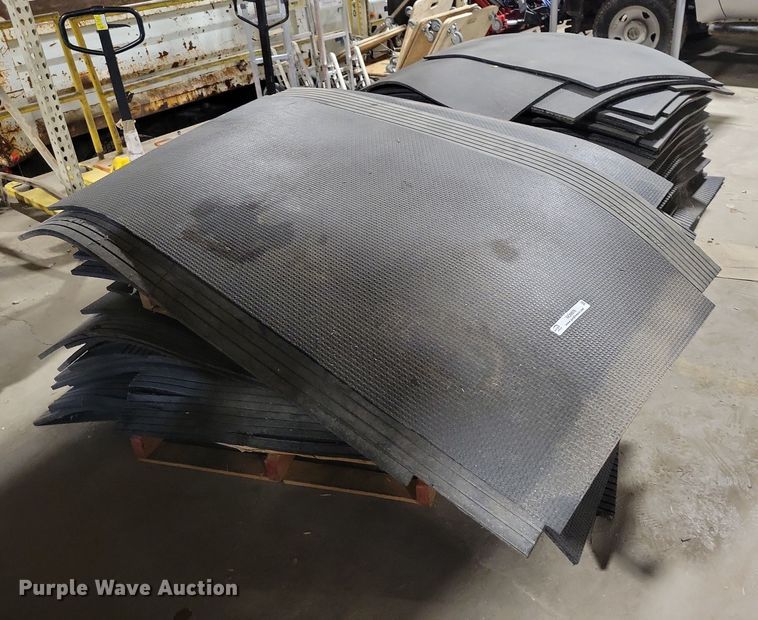 (3) pallets of rubber mats - NO9976