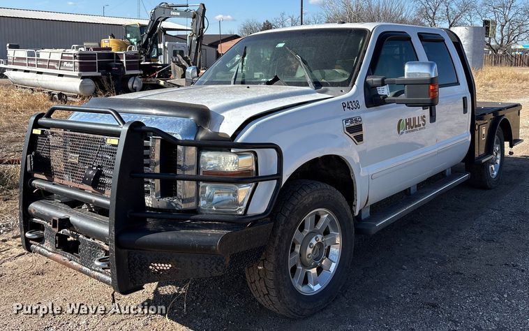2009 Ford F250 Super Duty Crew Cab flatbed pickup truck - EA7936
