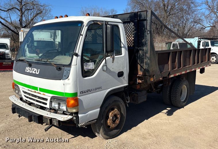 1999 Isuzu NPR dump flatbed truck - FO3569