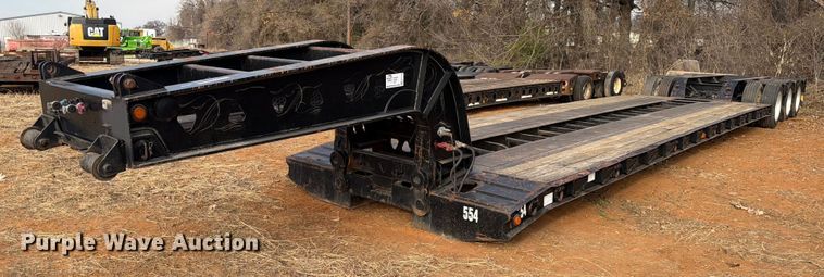 1989 Trail King extendable lowboy equipment trailer - EE1414
