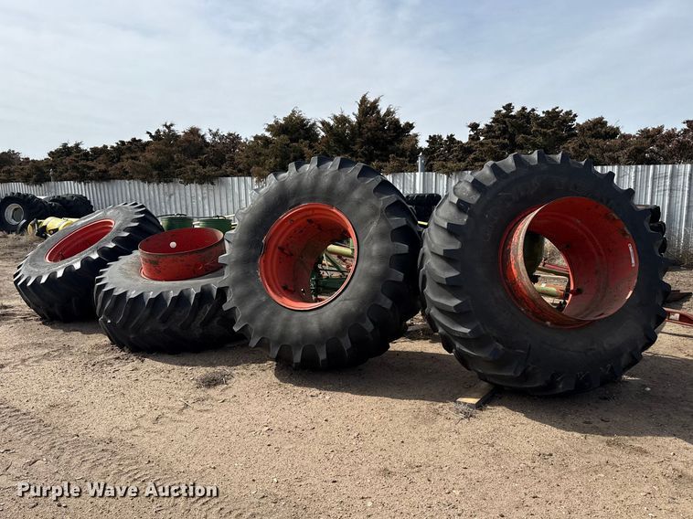 (4) 24.5R32 tires and wheels - DZ5076