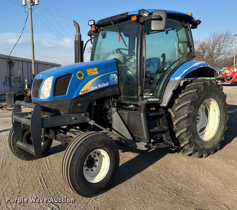 New Holland T6020 Tractor For Sale | Purple Wave Auction