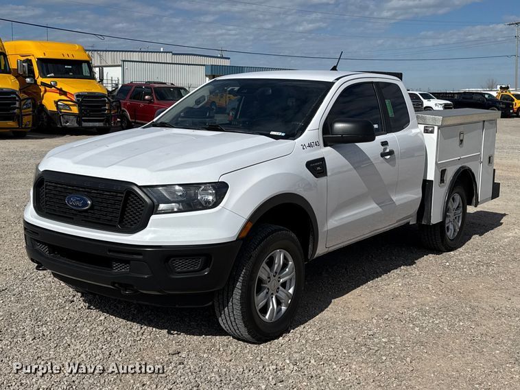 2021 Ford Ranger Ext. Cab utility bed pickup truck - ES5861