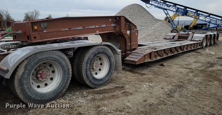 1990 Trail King TK100DG lowboy equipment trailer - EA2852