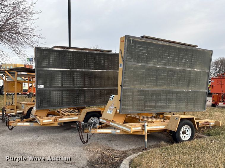 (2) Vermac PCMS 1210RS message board trailers - EA4534