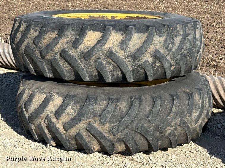 (2) 18.4-38 tires and wheels - DZ5318