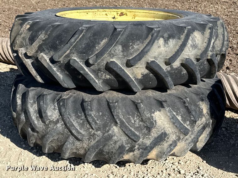(2) 18.4-38 tires and wheels - DZ5319