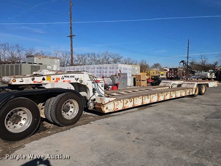 2008 Trail King Industries TK70DGHT-502 hydraulic tail lowboy equipment trailer - EO7148