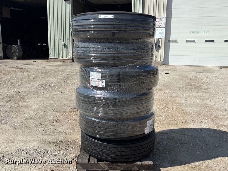 (6) Bridgestone 295/75R22.5 tires and wheels - FB5669