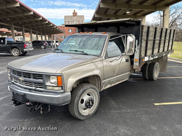2000 Chevrolet K3500 dump bed pickup truck - EV7653