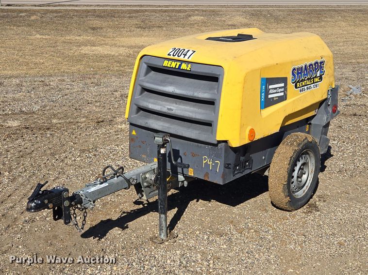2018 Atlas Copco XAS110 air compressor - EV5658