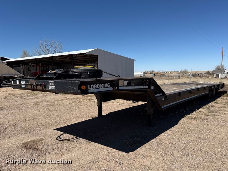 2002 Load King HFT70 drop deck hydraulic tail equipment trailer - DZ5340