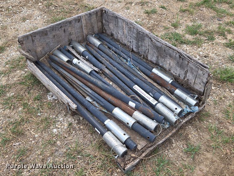 Approximately 12 Spring Creek Products bale spears - FH6587
