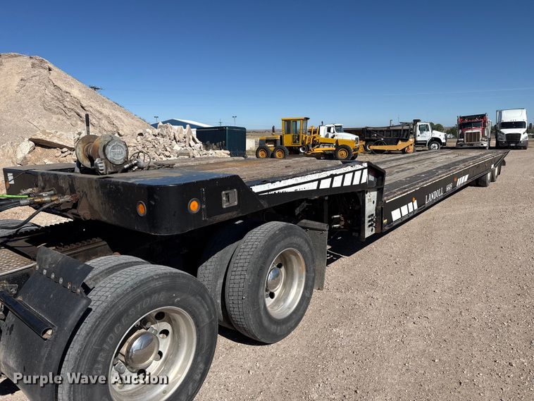 2001 Landoll 660B drop tilt deck equipment trailer - DH1956