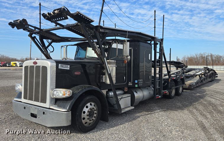 2023 Peterbilt 389 car carrier truck with car carrier trailer - YA1913
