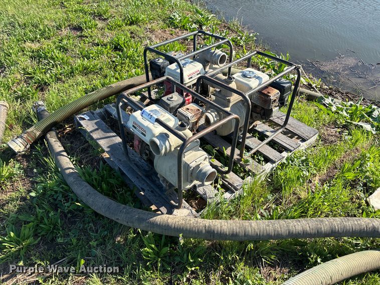 (3) Honda WB30X trash pumps - EA4794