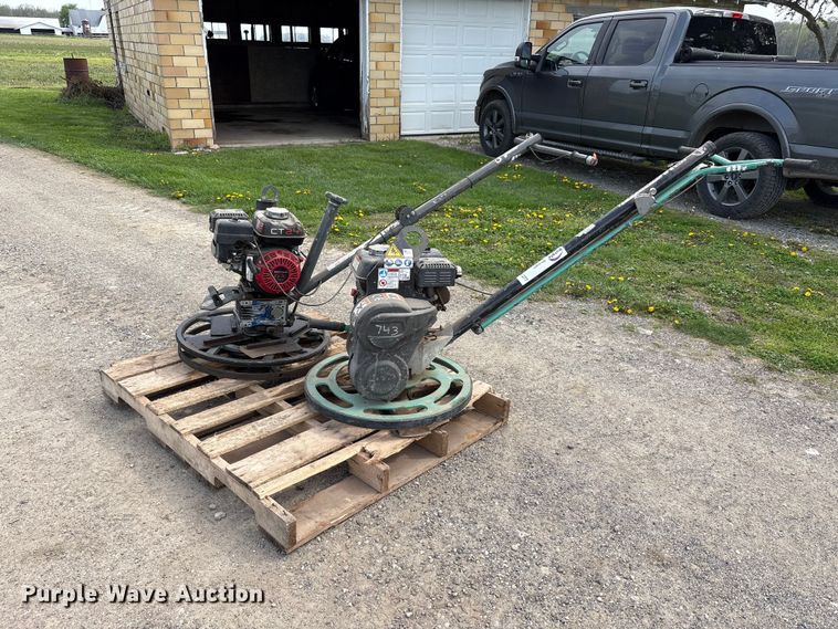 (2) concrete power trowels - FK1277
