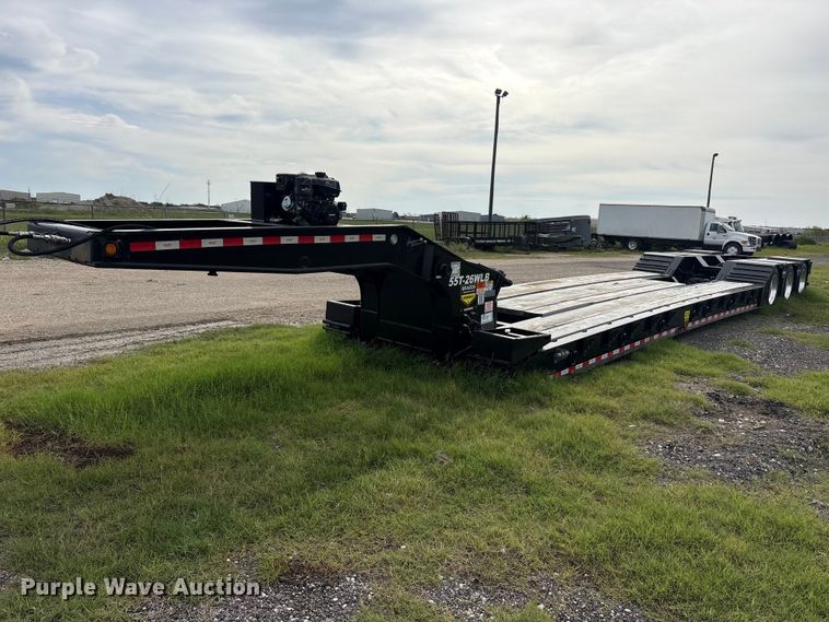 2025 Brazos 55T-26WLB lowboy equipment trailer - DV8506