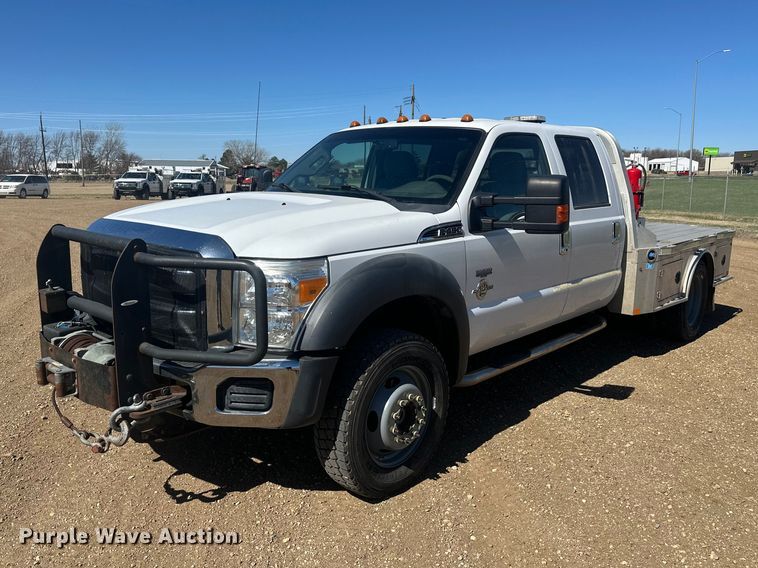 2011 Ford F450 Super Duty Crew Cab flatbed truck - EV5894
