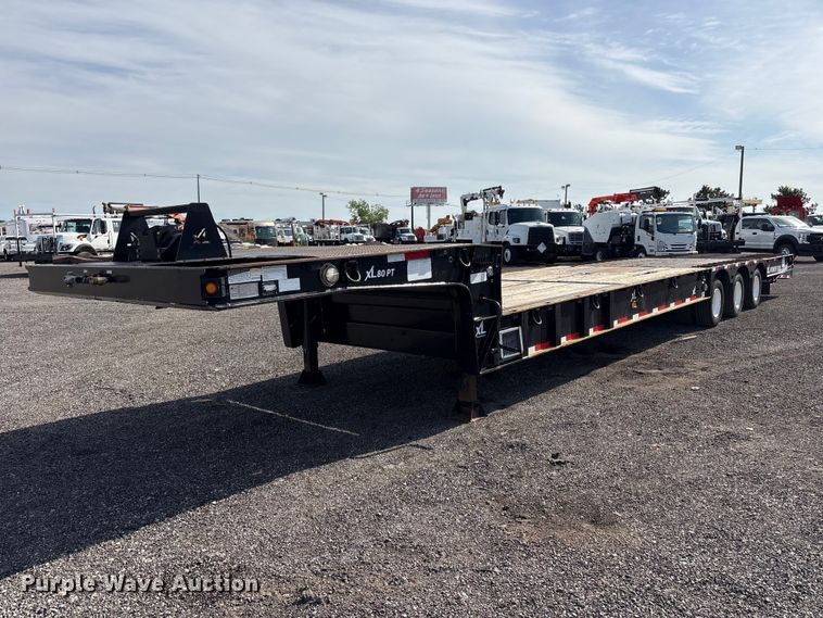 2020 XL Specialized Trailers XL 80 PT drop deck hydraulic tail equipment trailer - EG9034