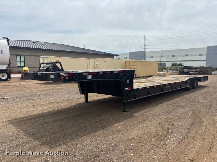 1998 Trail King Industries TK70HT-462 drop deck hydraulic tail equipment trailer - ER7540