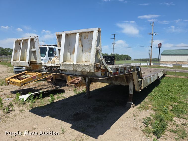 1979 Trail-Eze 5545-1320 drop deck hydraulic tail equipment trailer - FH6030