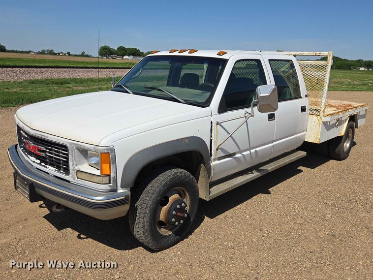1996 GMC Sierra 3500 Crew Cab flatbed pickup truck - ER1663