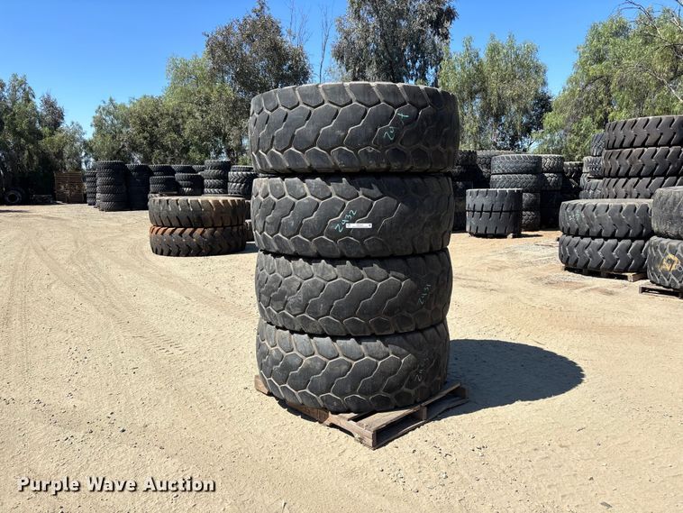 (4) Bridgestone VJT 20.5R25 tires - ER7616