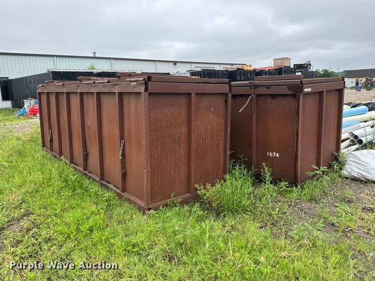 (2) shop built steel dumpsters - NA9355