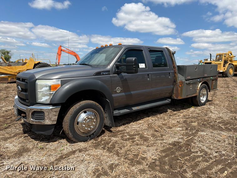 2012 Ford F450 Super Duty Crew Cab flatbed truck - FK0182
