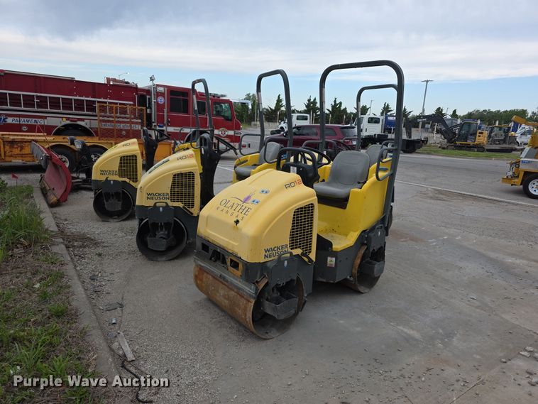 (4) Wacker Neuson RD12 double drum vibratory rollers - EV2124