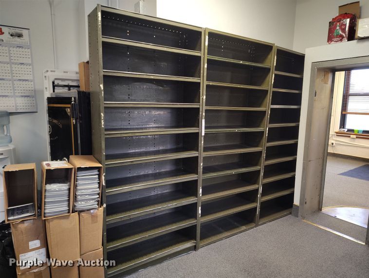 (5) metal book cases - EW1008